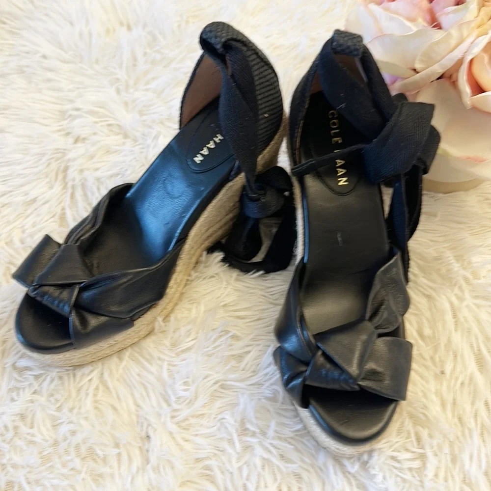 NEW $170 Cole Haan x Anthropologie Hampton Platform wedge sandals women size 6.5